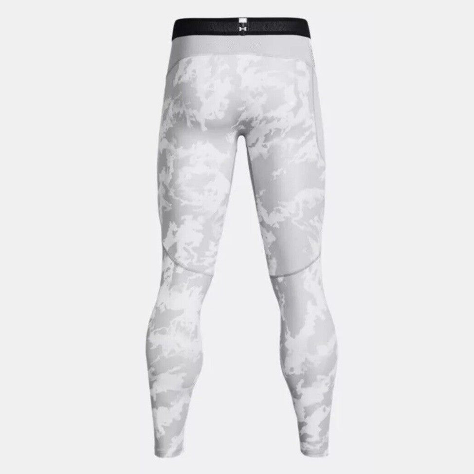 Under Armour Men's ColdGear Infrared Printed Leggings 1381747-Grey Camo-Large