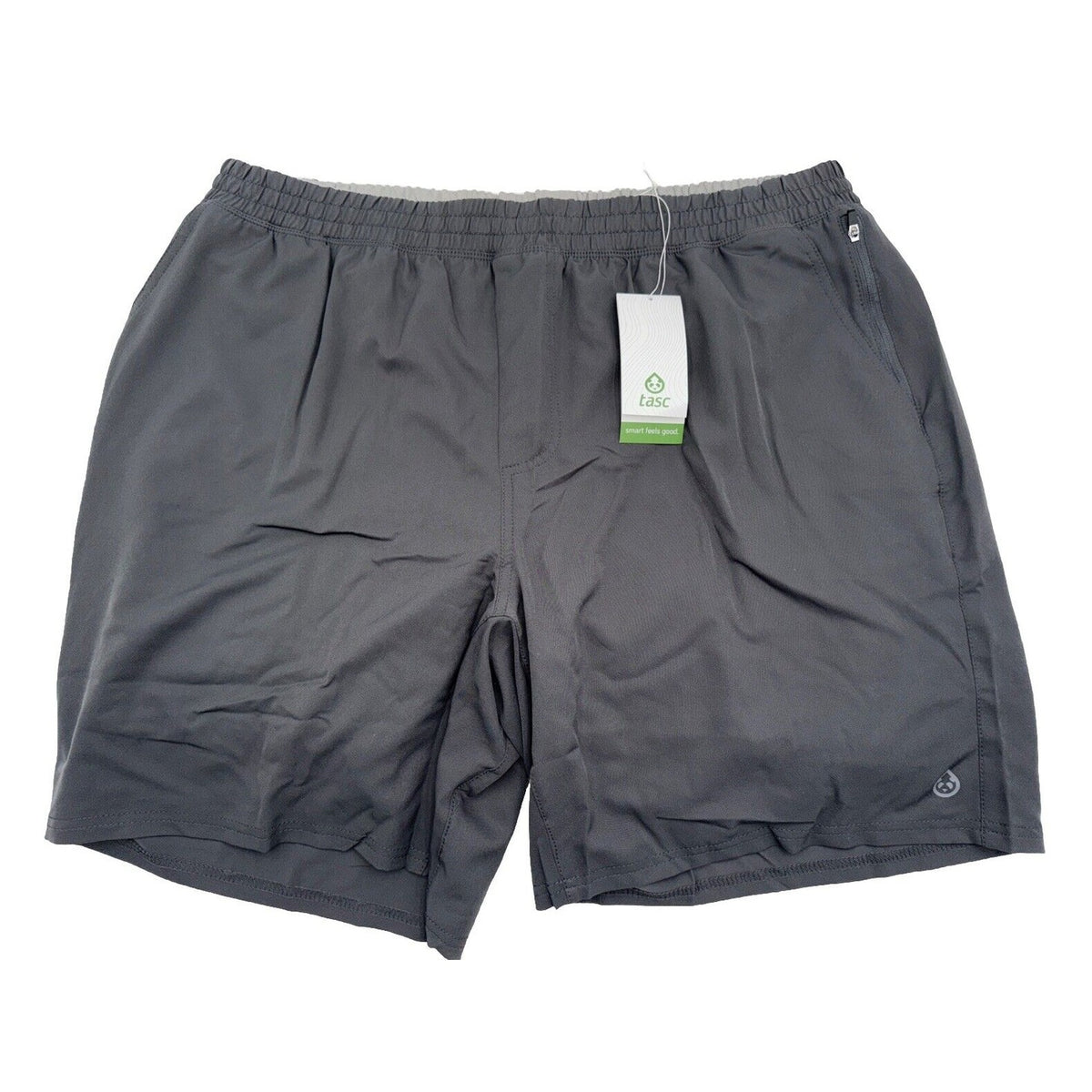 $64 Tasc Men's Weightless Recess 8" Tech Shorts-Dark Alloy Grey-2XLarge -New Tag
