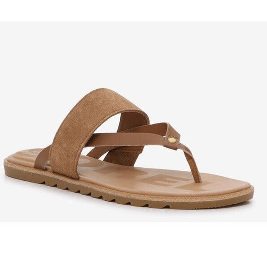 Woman's Sandals SOREL Ella™ II Easy Flip -Light Brown- Sz 7.5 M -NEW! $80 Retail