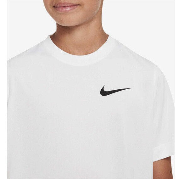 Nike  Big Boys Short Sleeve Shirt DZ3581-100- White- Boys Large- NWT