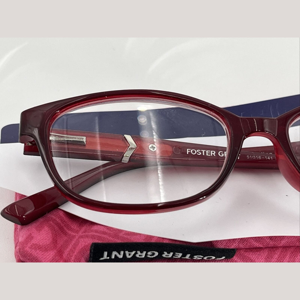 FOSTER GRANT Parissa Unisex Fashion Maroon Reading Glasses +2.75 Retail $25.99