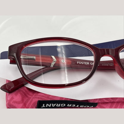 FOSTER GRANT Parissa Unisex Fashion Maroon Reading Glasses +2.75 Retail $25.99