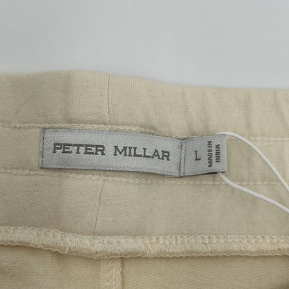 $90 Peter Millar Women’s Lava Wash Fleece Back Shorts-Vanilla-Large- New Tag