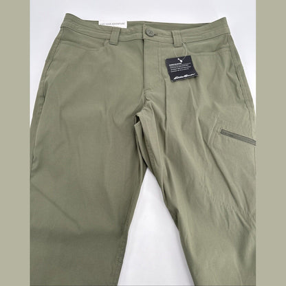 $70 Eddie Bauer Women's Rainier Stretch Hiking Curvy Pants - Sprig -Size: 4- New