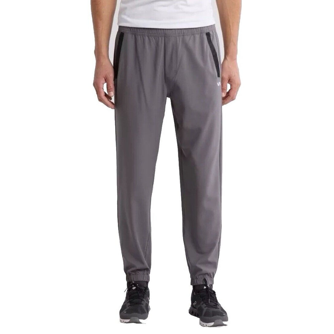 $80 RVCA Men’s Kevin EW Pants Jogger- Elastic Waist Stretch- Grey- Small -NEW