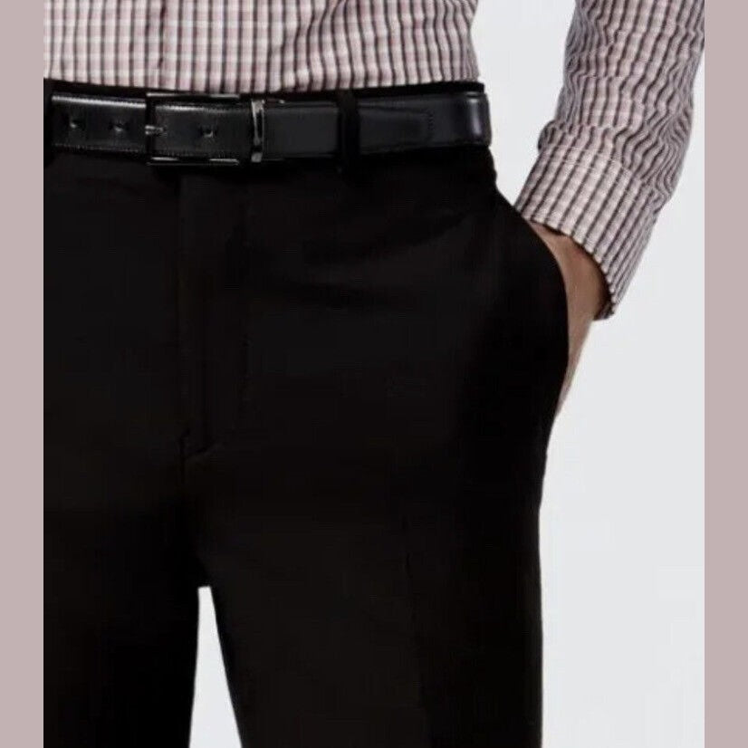 Calvin Klein Jerome Dress Pants Men's 34Wx34L- Black- Slim-Fit Stretch NEW