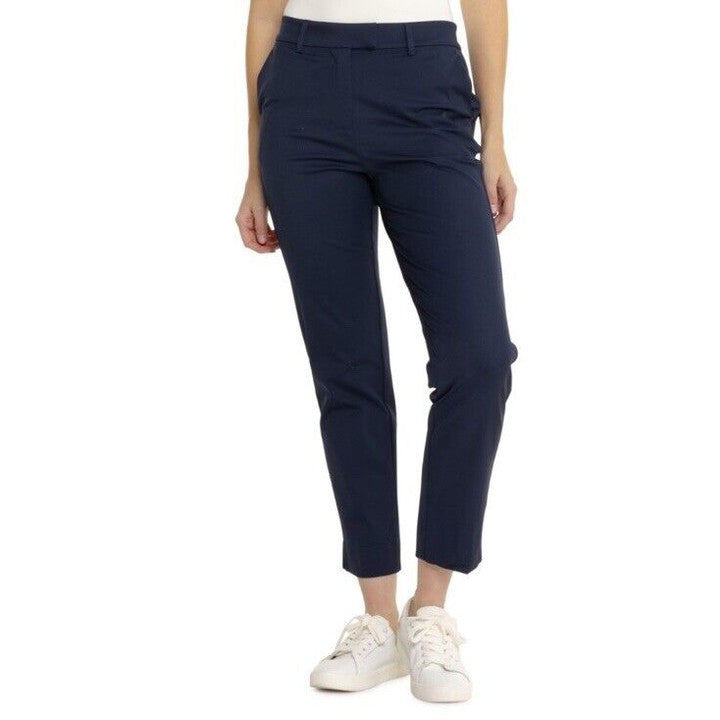 $180 G/Fore Women’s Twill Luxe Straight Leg Golf Pants-Navy Blue-Size: 8 (32W)
