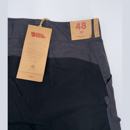 $180 Fjallraven Men's Vidda Pro Ventilated Trousers-Dark Grey Black-EU 48-32”