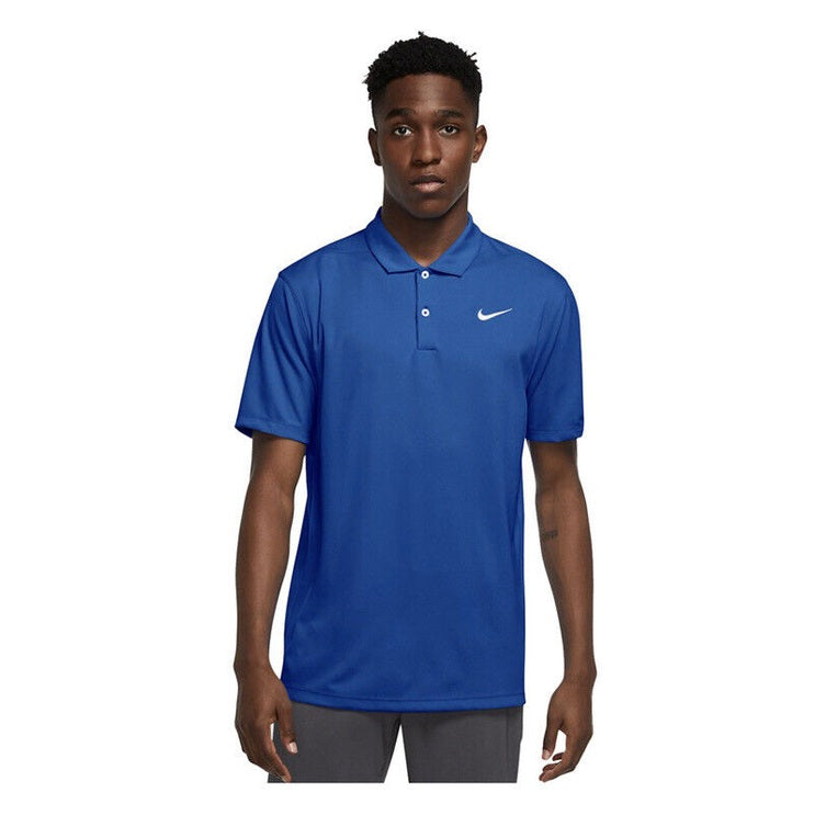 $50 Nike Men's Dri-FIT Short Sleeve Golf Polo FZ5646 -Royal Blue - Medium - NEW