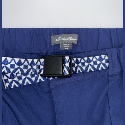 $80 Eddie Bauer Women’s Mason Belted Everyday/Campin Pants-Twlt Blue-Medium-New