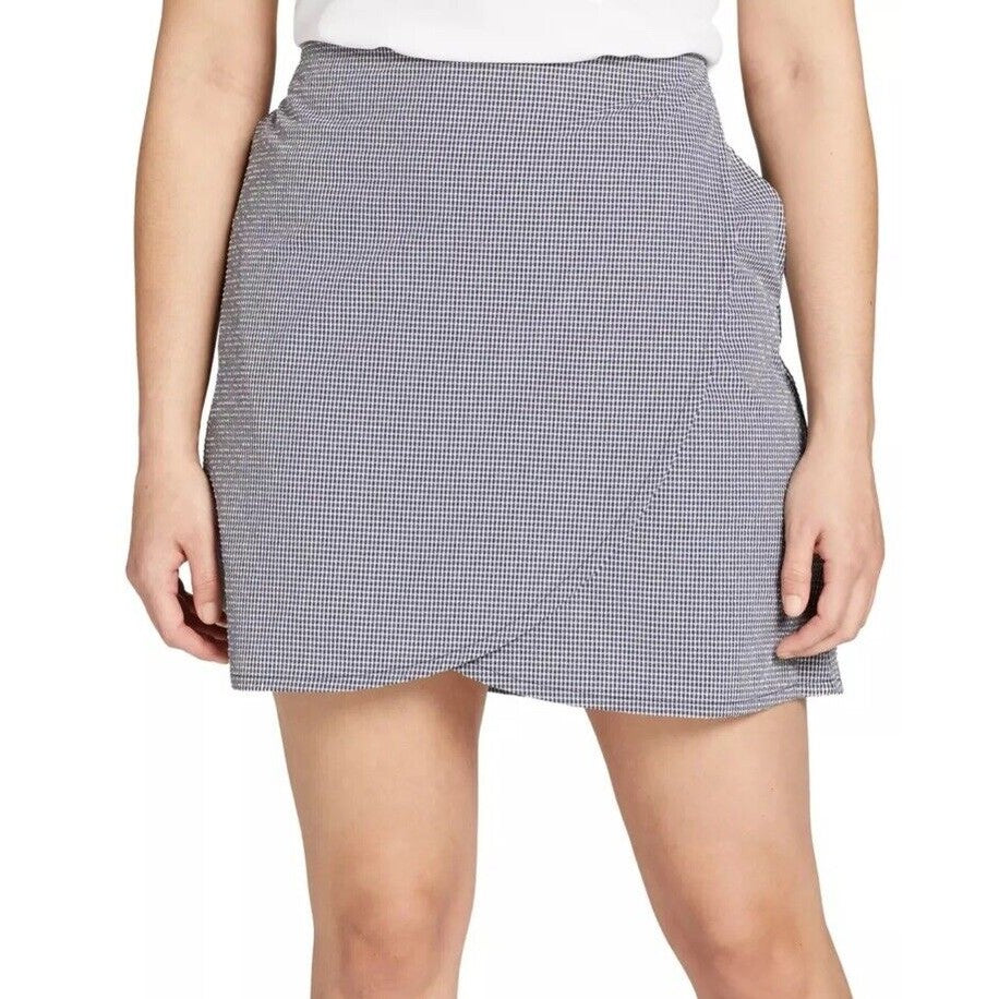 Lady Hagen Women’s Seer Sucker Skort- White Navy - Size 6 -NWT -MSRP $65