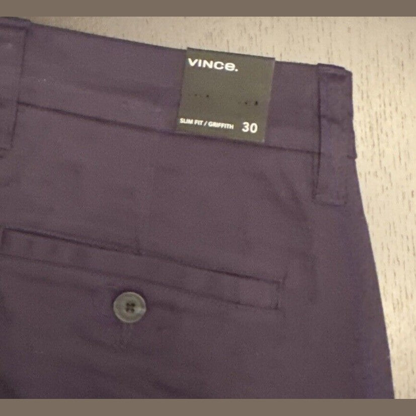 $225 Vince Men’s Griffith Slim Fit Chino Pants - Coastal Navy- 30W 30L - New