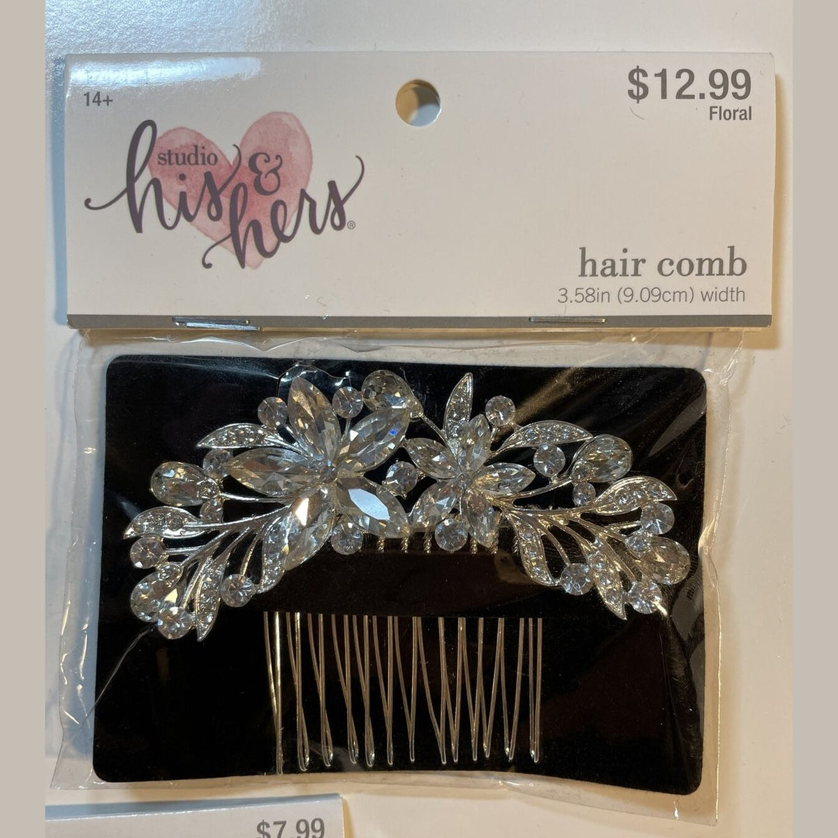 Combo Lot 3 PCs Studio His & Hers WEDDING Set: EARRING - HAIR COMB - Bracelet