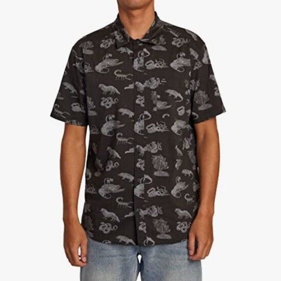 $66 RVCA Men’s Arrival S/S Button Shirt - Black -Size:  Medium - New Tag