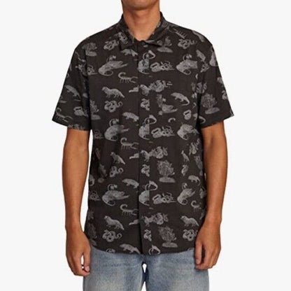 $66 RVCA Men’s Arrival S/S Button Shirt - Black -Size:  Medium - New Tag