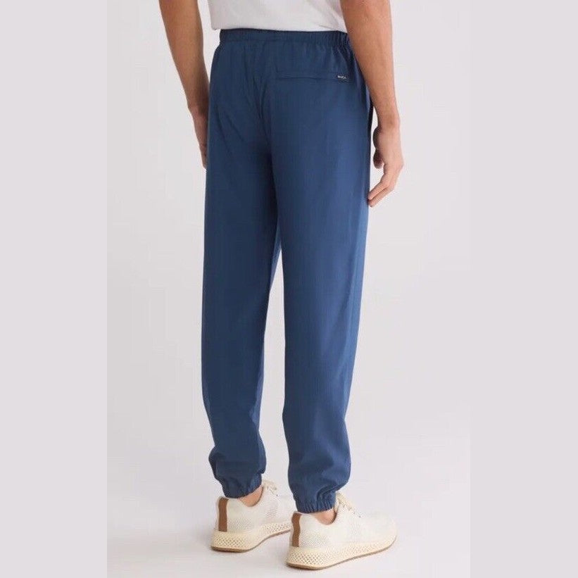 $80 RVCA Men’s Kevin EW Pants Jogger  Elastic Waist Stretch-Navy Blue-Small-NEW