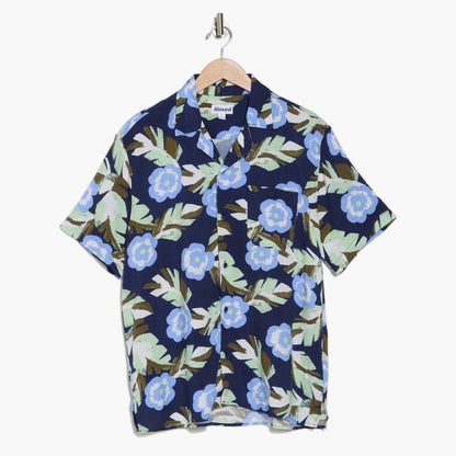 Abound By Nordstrom Men’s Button Soft Shirt-Navy Airbrush - Small- NEW Tag