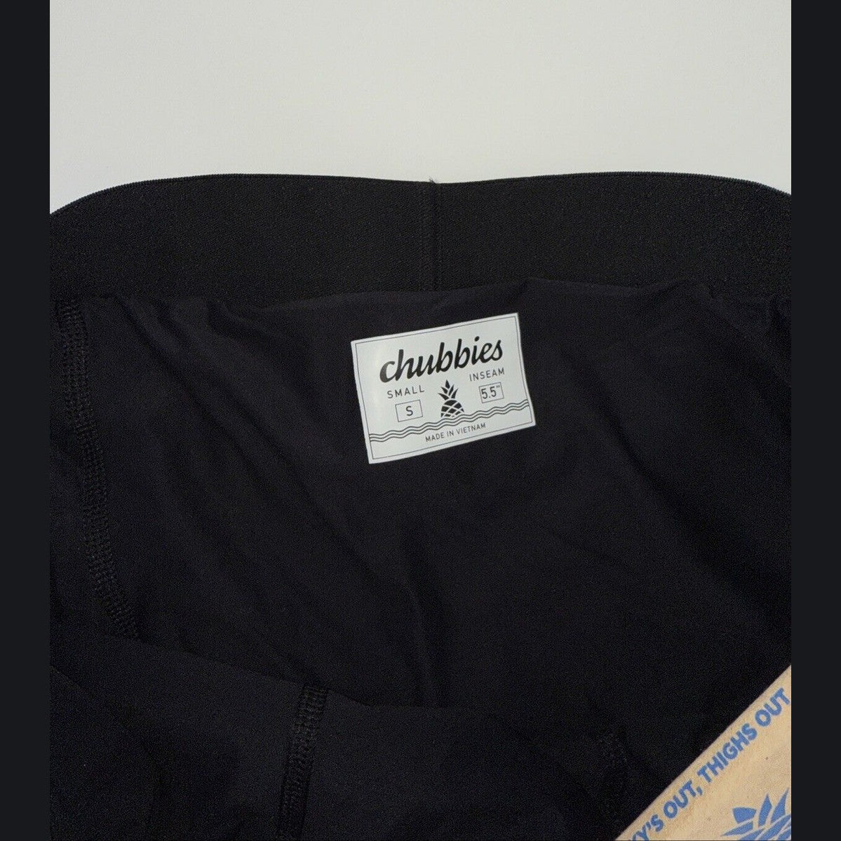 $80 Chubbies Men’s The Secret Agents 5.5” Ultimate Training Shorts-Black-Small-