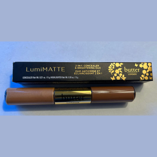 Butter London LumiMATTE 2-IN-1 Concealer and Brightening Duo in DEEP - NEW