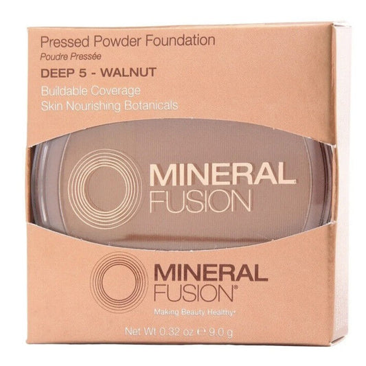 Mineral Fusion - Pressed Powder Foundation Deep 5 - Walnut - 0.32 oz.
