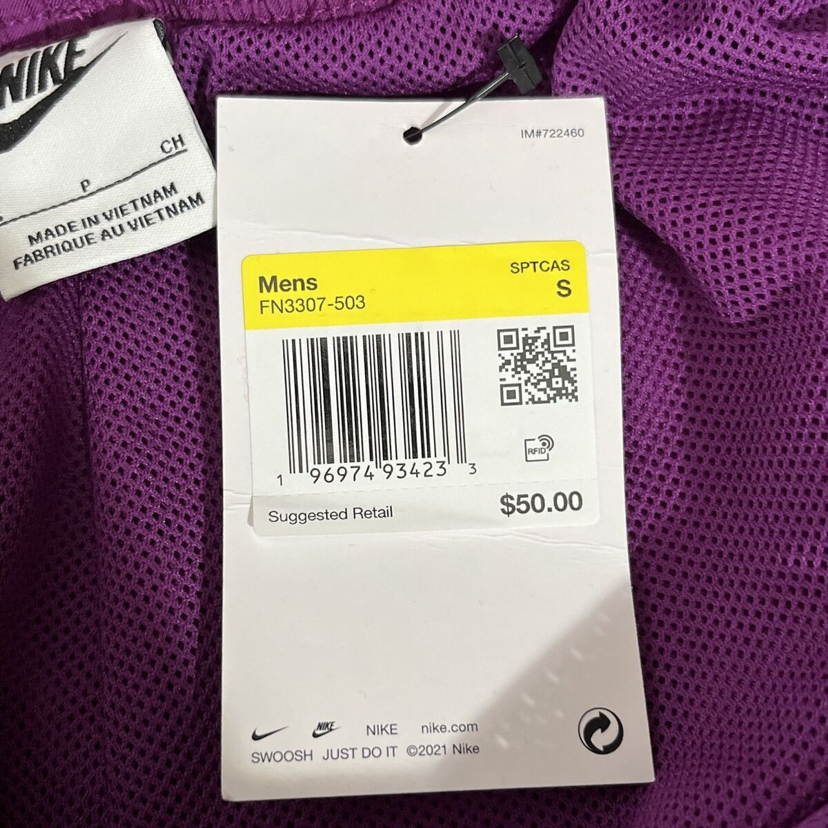 New Arrival* Nike Men’s Woven Lined Flow Shorts FN3307- Purple-Small -New $50