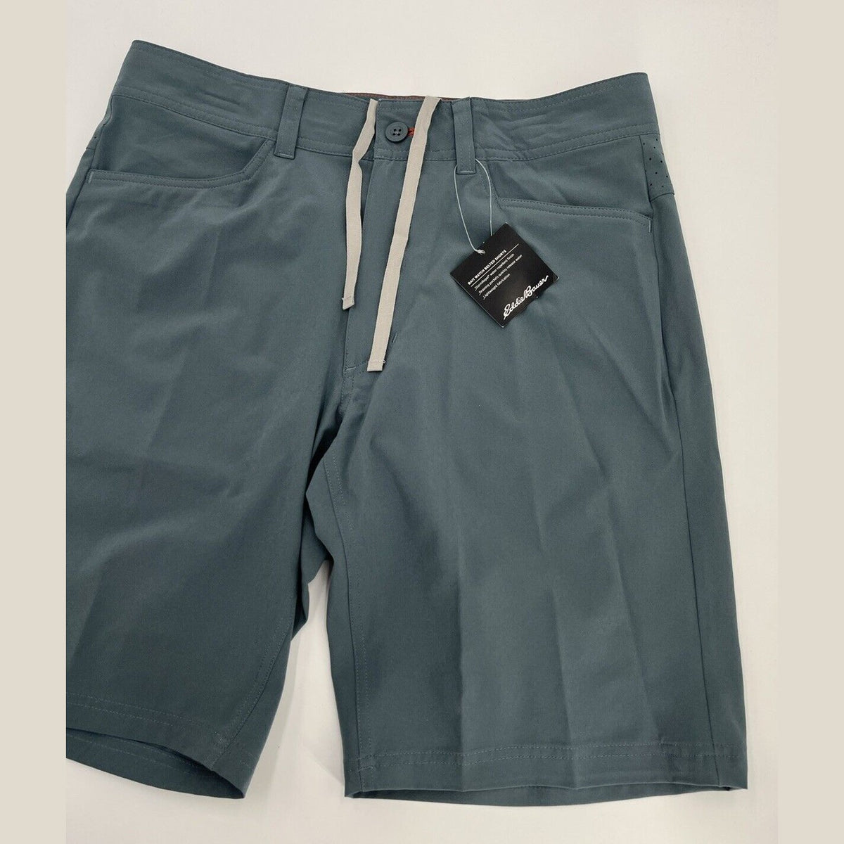 $90 Eddie Bauer Mr Guide Throwline 10" Shorts Lightweight-Graphite-Size: 32W-New