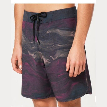 $65 Oakley Men’s Marble Swirl 19 inches Board Swim Shorts- Purple-Size: 30”-New