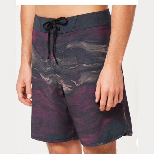 $65 Oakley Men’s Marble Swirl 19 inches Board Swim Shorts- Purple-Size: 30”-New