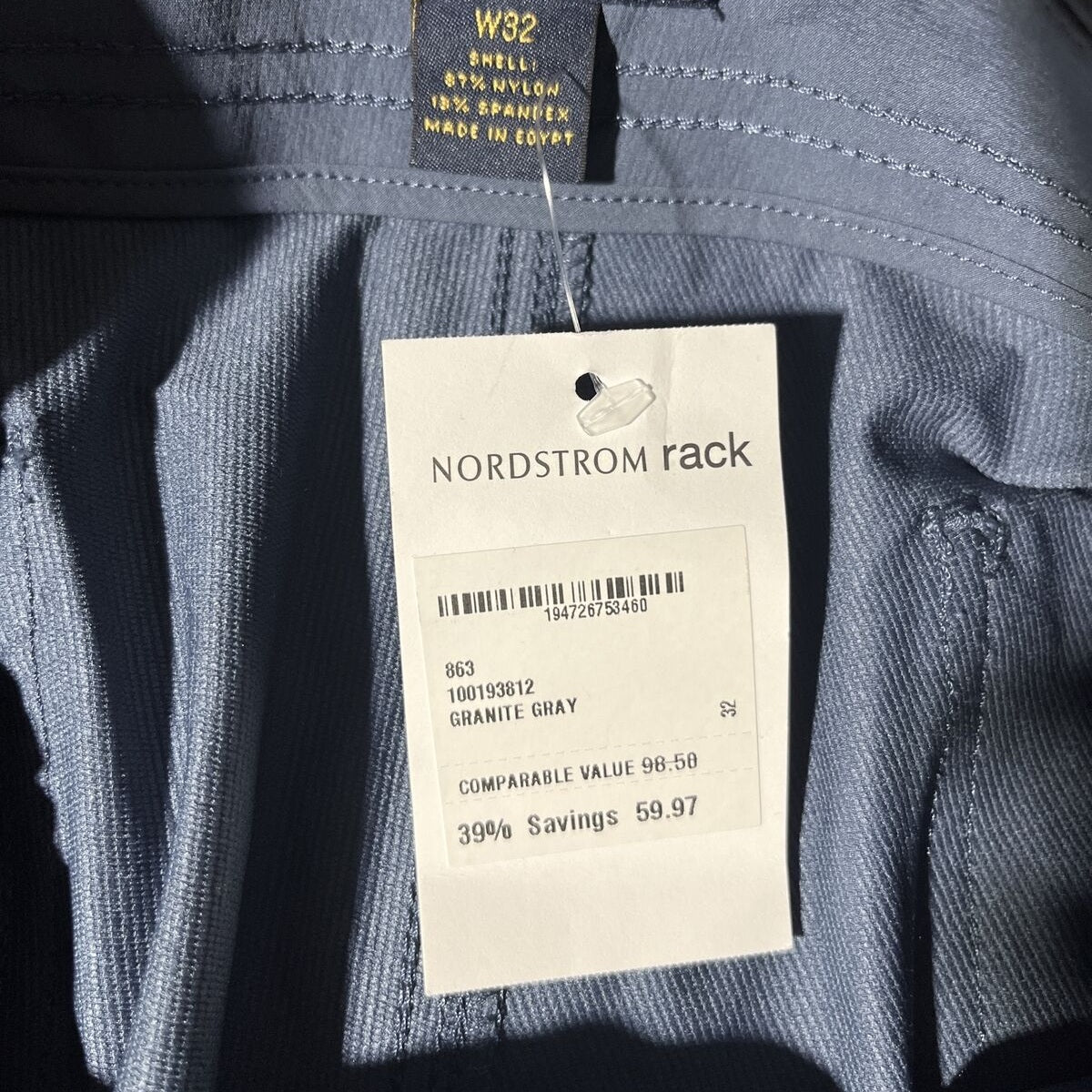Brooks Brothers Golf  9” Inseam Shorts - Gray - 32W - New- Retail $98.50