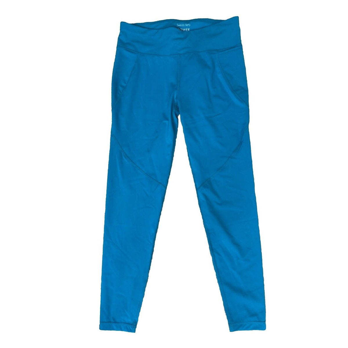 $100 Sweaty Women’s Betty Power Leggings 7/8 Length- Blue -Size: 10 Large - New