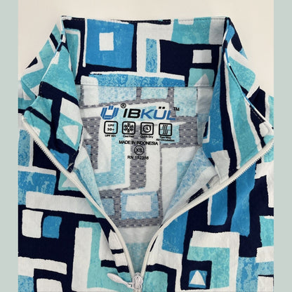 $95 IBKUL Women’s Zip Mock Neck Short Sleeve- Jennifer Turquoise-XSmall-New Tag