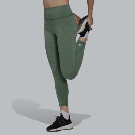 $55 Adidas Women’s Optime 7/8 Tights - Green Oxcide Mel- Medium