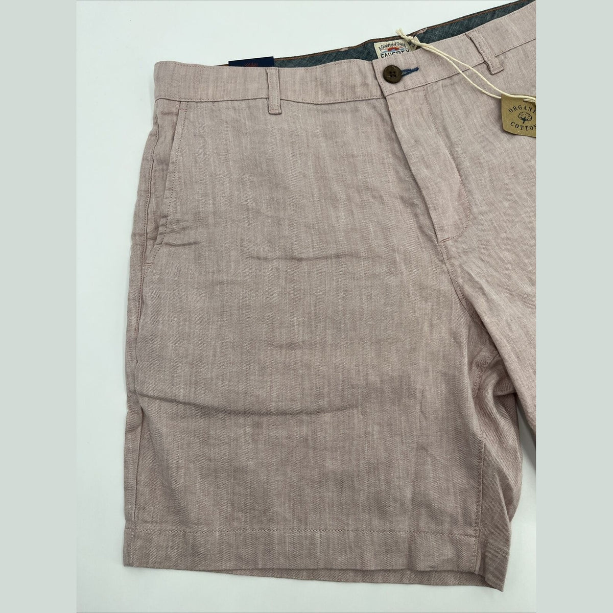 $128 FAHERTY Men’s Tradewinds Shorts 7.5” Inseam Linen Blend-Maui Mauve-34W-New