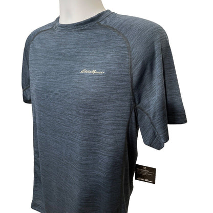 Eddie Bauer Men's Resolution Short Sleeve Tee Shirt-Storm Blue-Small-New Tag