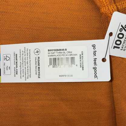 $130 Smartwool Women’s Intraknit Merino Base Layer Crew-Marmalade-Small-New Tag