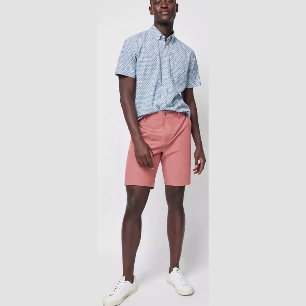 $98 Faherty Men’s Belt Loop All Day 9” Soft Shorts-Sunrose Red -Size: 29”-New