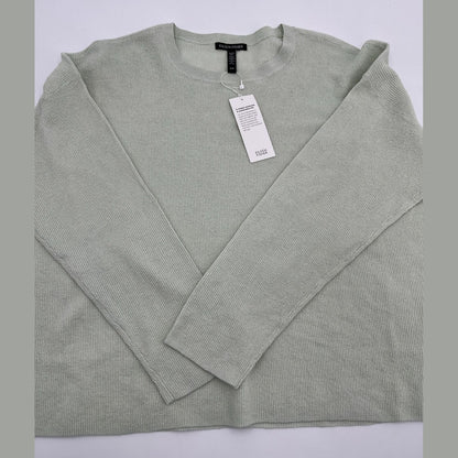 Eileen Fisher Women's Linen Blend Crewneck Long-Sleeve Top-Mist-Medium-New $258