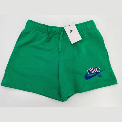 $50 Nike Women’s Sportswear Club Fleece Graphic Shorts - Green- Small- New Tag