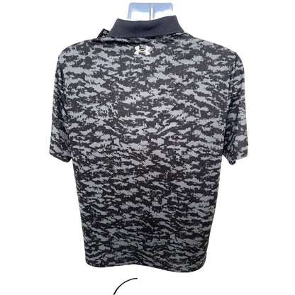 $60 Under Armour Men’s Matchplay Polo Golf Shirt 1377377-Camo Black -Large - New
