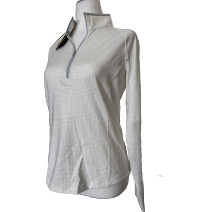 $75 Under Armour Women’s T2 Print Tech 1/4 Zip Long Sleeve Top-White-Small-New