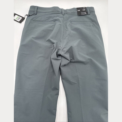 Under Armor Men’s Wicking Golf Flat Front Pants- -Pitch Gray- Size 34W 32L - New