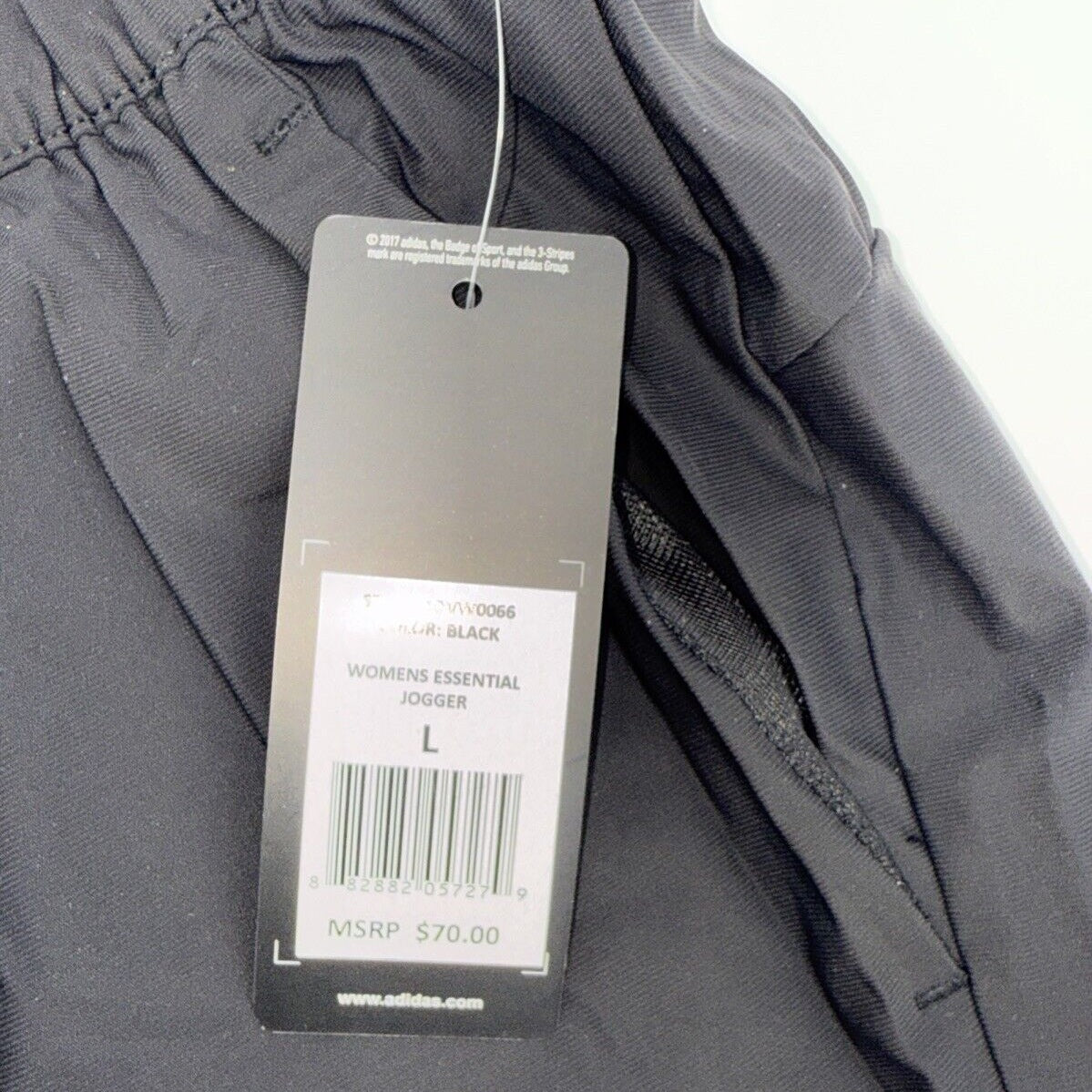 $70 Adidas Women’s Essential Comfy Woven Joggers Pants- Black- Large - New Tag