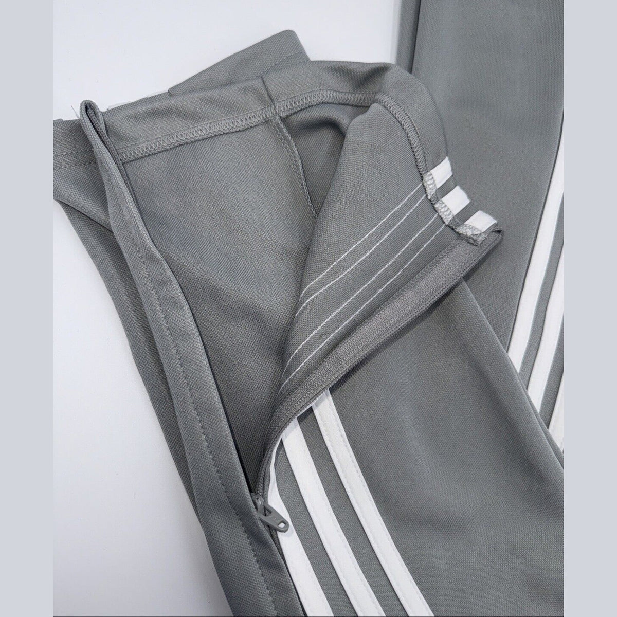 $50 Adidas Men's Tiro 24 Slim Training Pants- Grey On White-Large Tall (32L) New