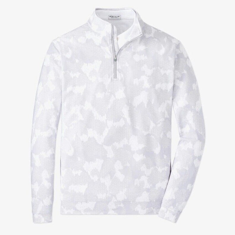$145 Peter Millar Crown Perth Performance 1/4 Zip Pullover- Grey - Large - NEW