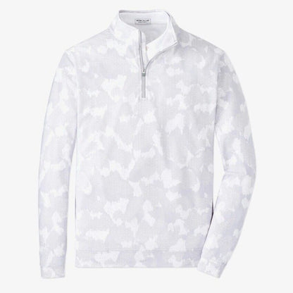 $145 Peter Millar Crown Perth Performance 1/4 Zip Pullover- Grey - Large - NEW
