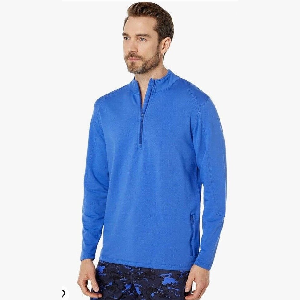 $88 Tasc Apex Fleece 1/4 Zip Pullover Jacket- Imperial Blue-Size: Medium-New