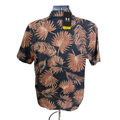 Under Armour Men's Dockside Short Slv Novelty Shirt Drift Tide-Downpour-Medium