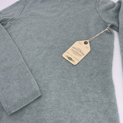 Telluride Clothing Company 2 Ply Cashmere Funnel Neck Sweater-Pistachio-Medium