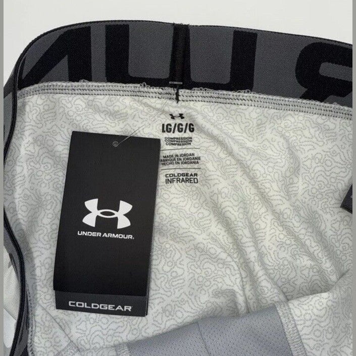 Under Armour Men's ColdGear Infrared Printed Leggings 1381747-Grey Camo-Large