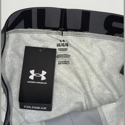 Under Armour Men's ColdGear Infrared Printed Leggings 1381747-Grey Camo-Large